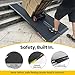 7 Feet Portable Wheelchair Ramp with Sopport Legsk, Black Seamless Non-Slip Aluminum Folding Handicap Ramp,Threshold Ramp for Doorways, Wheel Chair Ramp for Home Steps