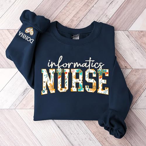 Personalized Nurse Sweatshirt for Women, Custom Name & Specialties (ER, RN, NP, L&D), Nurse Gifts3