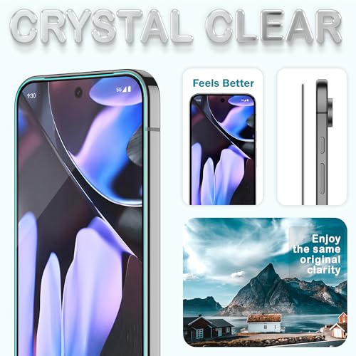 Image of ArmourPro Military-Grade Tempered Glass for Google Pixel 9 Pro - 9H Anti Scratch, Edge-to-Edge Coverage, HD Clarity, Smooth Touch, Case Friendly, Easy Installation Kit with Cable Protector