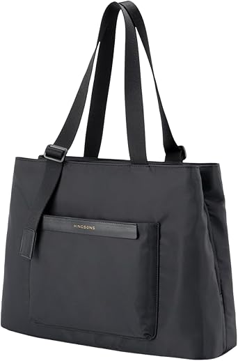 Kingsons Tote Bag for Women, Large Nylon Tote handbags, waterproof Laptop Tote with 14" MacBook Pro Compartment