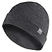 MERIWOOL Unisex Merino Wool Cuff Beanie Hat - Chracoal Gray