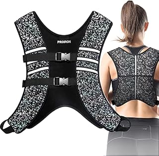 PROIRON Weighted Vest Soft Washable for Men Women 3kg 5kg 8kg 10kg, Fully Reflective Running Weight Vest, No Leakage Weighted Vest for Fitness, Workout, Weight Loss, Exercise, Strength Training