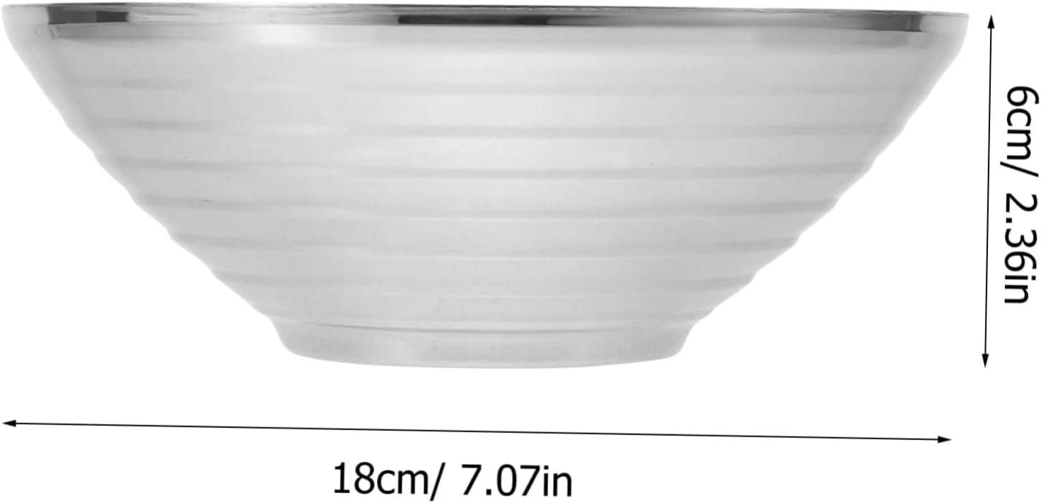 Xmas Stainless Steel Ramen Bowl, Multi Function Serving Bowl for Parties