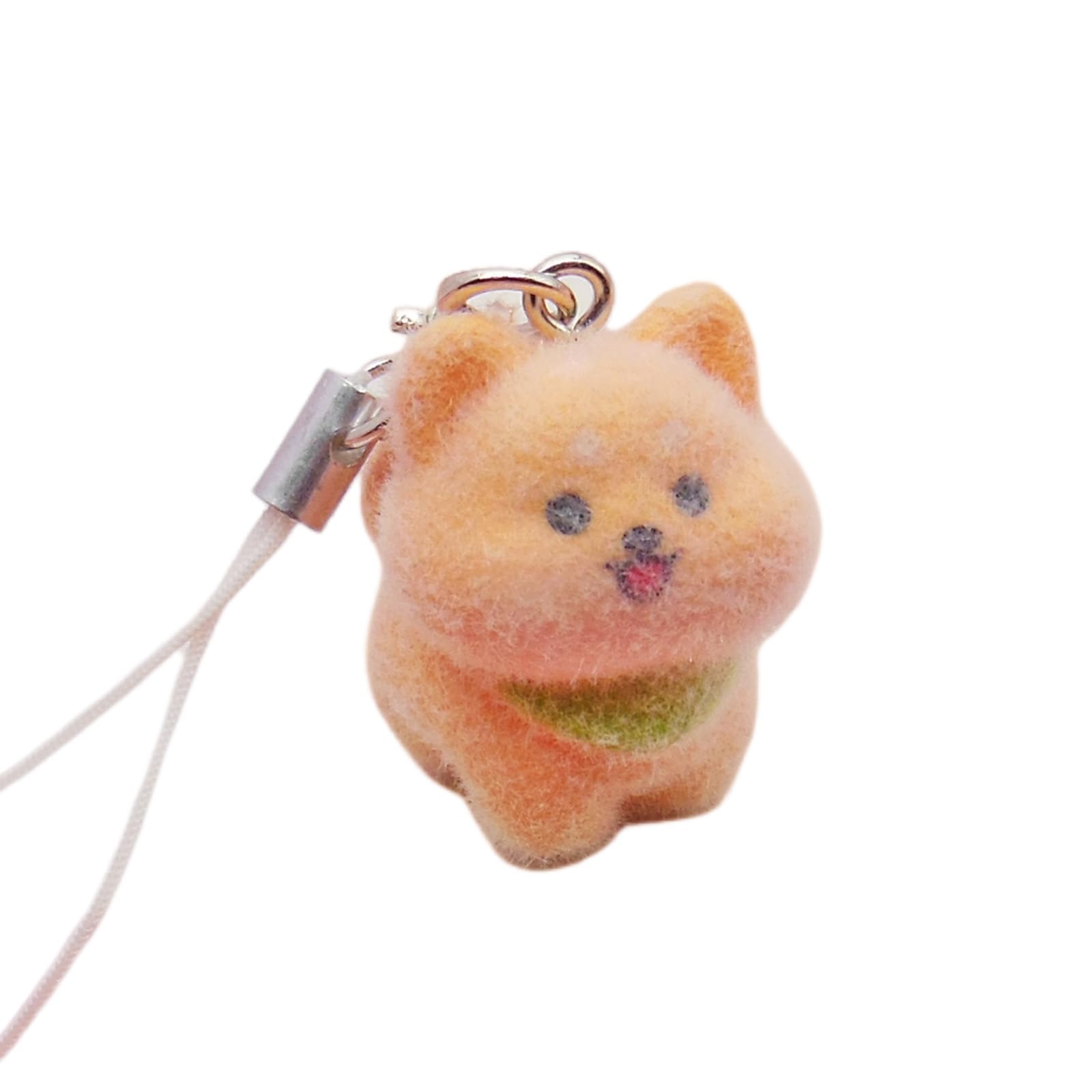 Maxtonser Adorable Resin Flocking Animal Keychain Soft Plush Charm Animal Keychain Decoration For Keys Bags Gifts