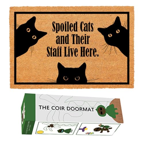 FWARMBS Coir Doormat Spoiled Cats and Their Staff Live...