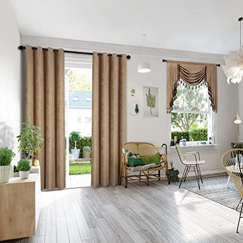 image for ELKCA Thick Chenille Window Curtains Valance for Living Room Coffee Wa