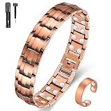 Cigmag Copper Bracelet for Men Double Row Ultra Strength Magnets 99.99% Pure Copper Magnetic Bracele