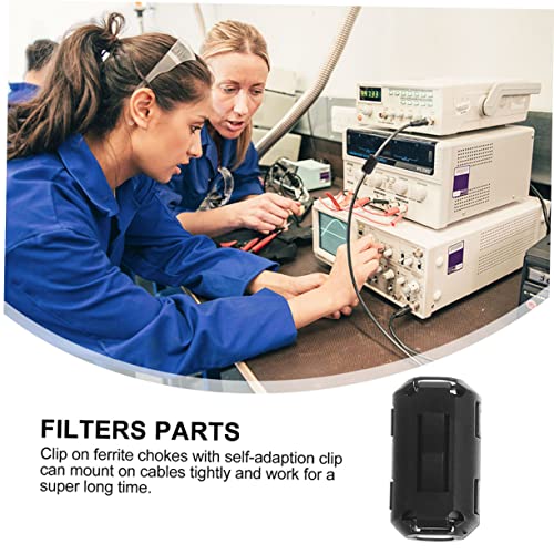 Sewoart 30 Pcs Anti-Interference Degaussing Ring Snap On Ferrite Core Anti Interference Filter Noise Choke Ring Cable Plastic Clip Removable Ferrite Core Noise Filters Ferrite Core Part #TOP6