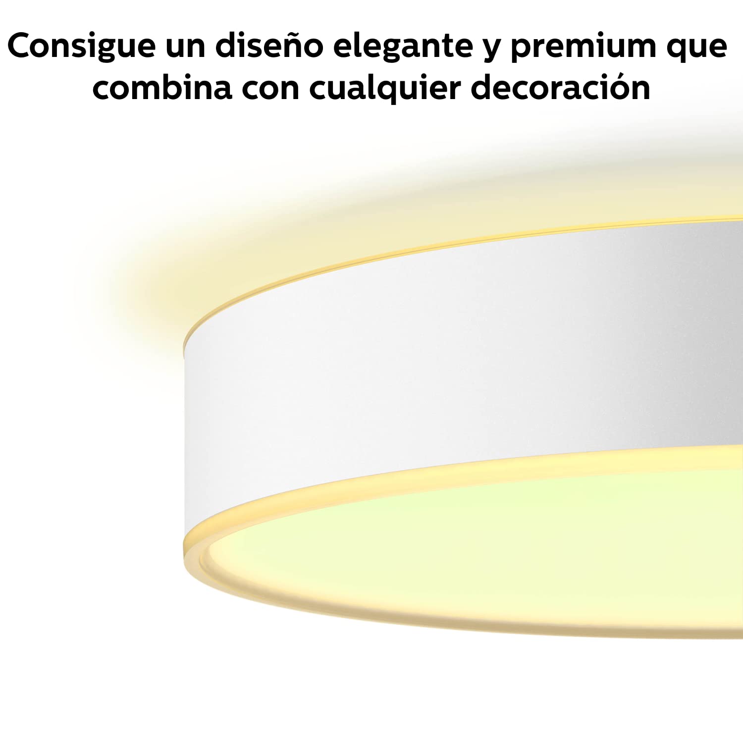 Philips Hue – Lámpara inteligente, Hue Enrave XL, Lámpara de Techo LED Inteligente, Luz Blanca de Cálida a Fría, Compatible con Alexa y Google Home, Color Blanco
