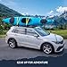 ARKSEN 2 Pair Universal Folding Kayak Roof Rack with 4 Lashing Strap, 4 Stern Tie Down Straps, 4 Anchor Straps, Heavy-Duty Adjustable J-Bar Kayak Carrier for Car, SUV, and Truck