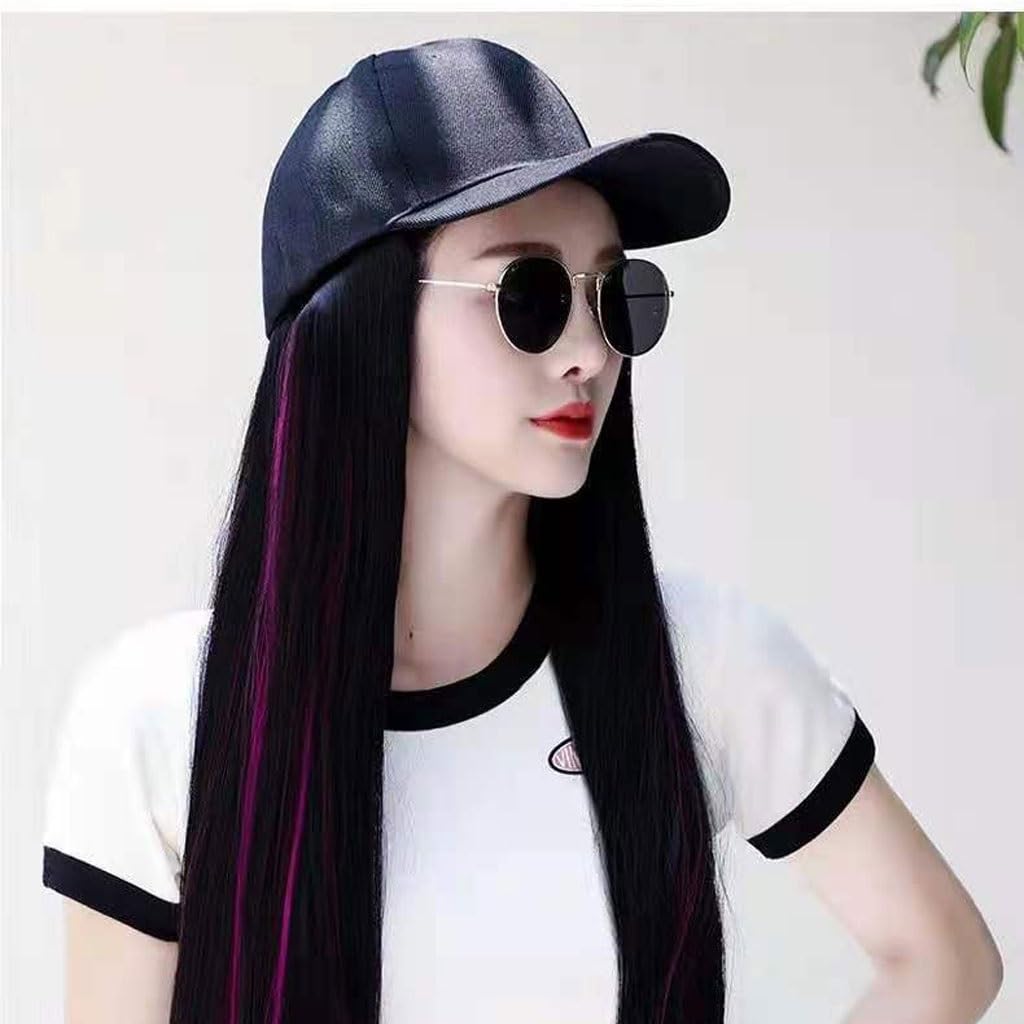 Black Wig Cap - High Temperature Fiber - One Size - Adult Female - Modern Style - Straight Hair - 150% Density - Wig Cap - Wig