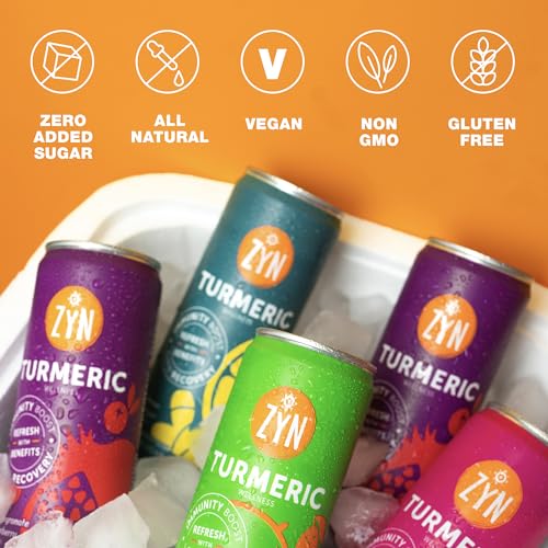 ZYN Turmeric Wellness Drink (24 Pack), Pomegranate Cranberry Flavored Turmeric Curcumin Drink with Black Pepper, No Added Sugar, Low Carb & Low... - Image 5