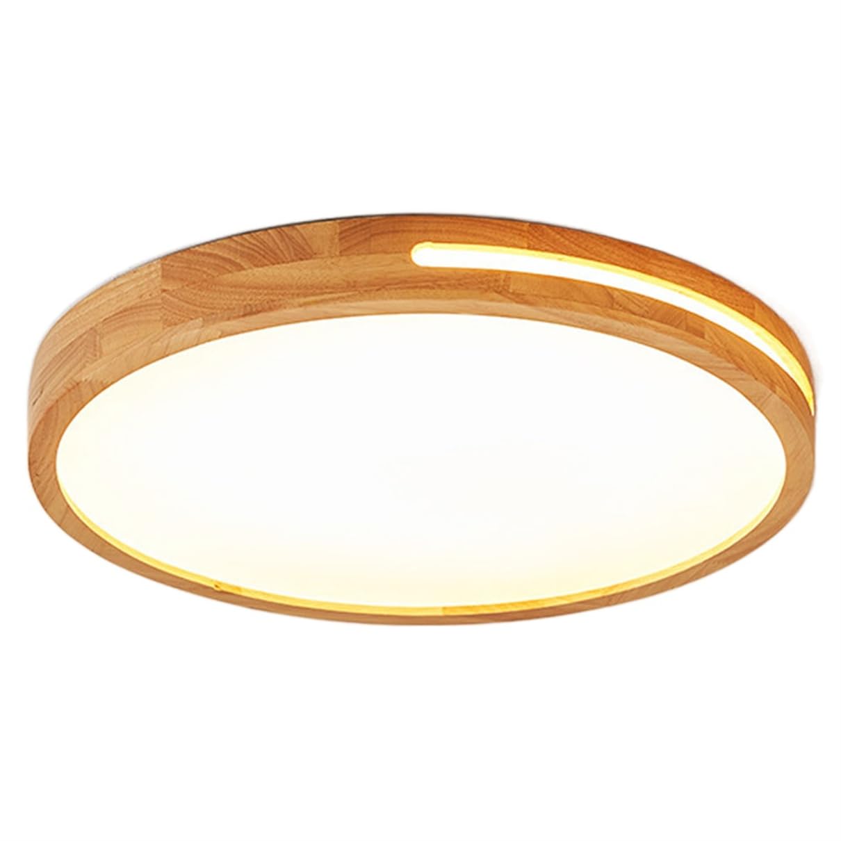 JXYDJH Wood LED Ceiling Light Flush Mount Fixtures 3 Colors Dimmable Corridor Light Natural Color Solid Wood Lamp Shade 36W LED Lighting for Corridor Hotel - Adjustable Color Temperature