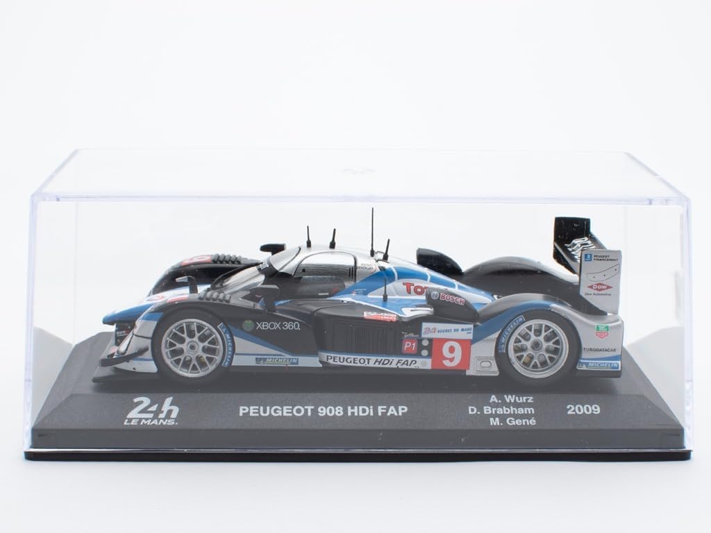 OPO 10 - 1/43 Miniature car Compatible with Peugeot 908 HDI FAP - Wurz-Brabham-Gené - 2009 - LE Mans 24LM12