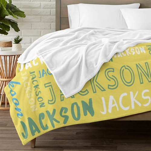 Personalized Name Blanket Customized Baby Blankets for Girls Boys Adults Monogrammed Blankets and Throws Christmas Birthday Mothers Fathers Valentines Day Gift