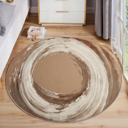 Tapis rond antidérapant et pliable de 120cm lavable pour une maison moderne - 3