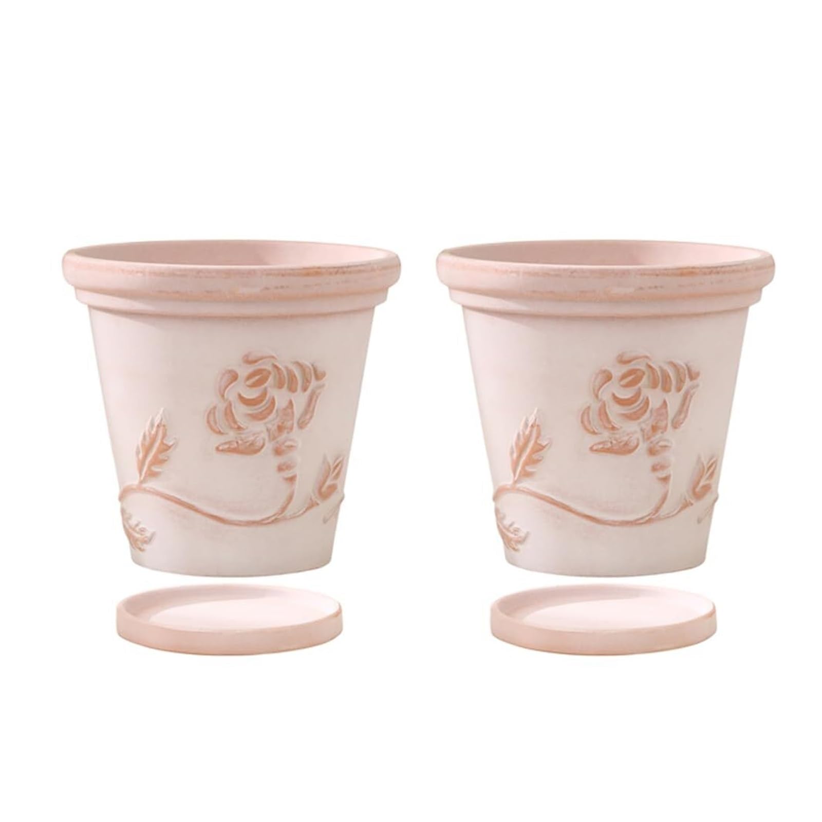 Pots de fleurs en terre cuite rouge camée Yofab pour sublimer votre jardin