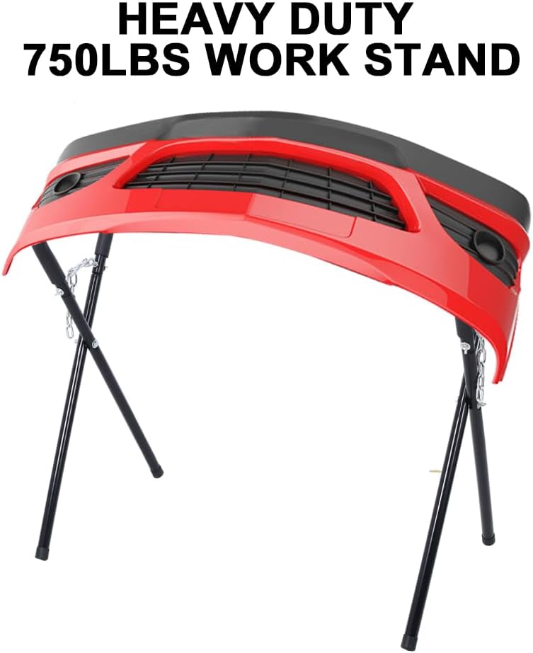 1 Pack Heavy Duty Work Stand, Folding Work Stand, Foldable Portable Workbench for Bumpers, Fenders, Doors, Hoods Works, Automotive Fender Stands for Garages, Repair Shops, 750 Lbs Capacity