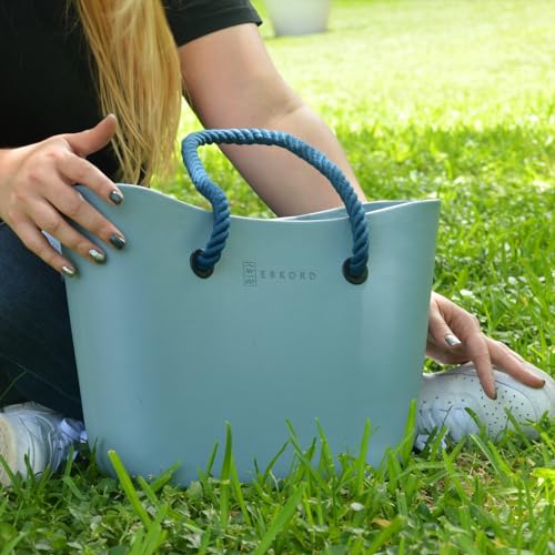 Image of Rubber tote bag for women lightweight | EVA beach bag waterproof | Inner bag |Three pairs of handles