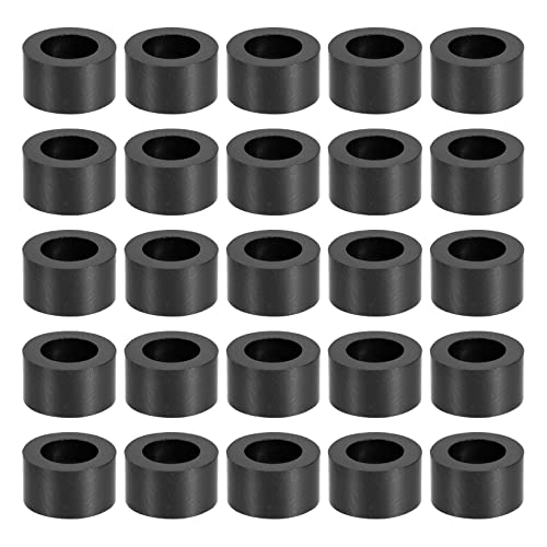 YOKIVE 500 Pcs Black Round Spacer, Not Threaded Washers with High Insulation Effect, Keep Height Consistent
