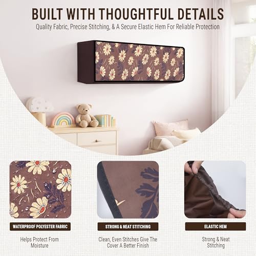 Image of Robustt 1.5 Ton Split AC Cover for Indoor and Outdoor Unit | Waterproof & Dustproof AC Covers with Sun Exposure and Rust Protection | Fabric