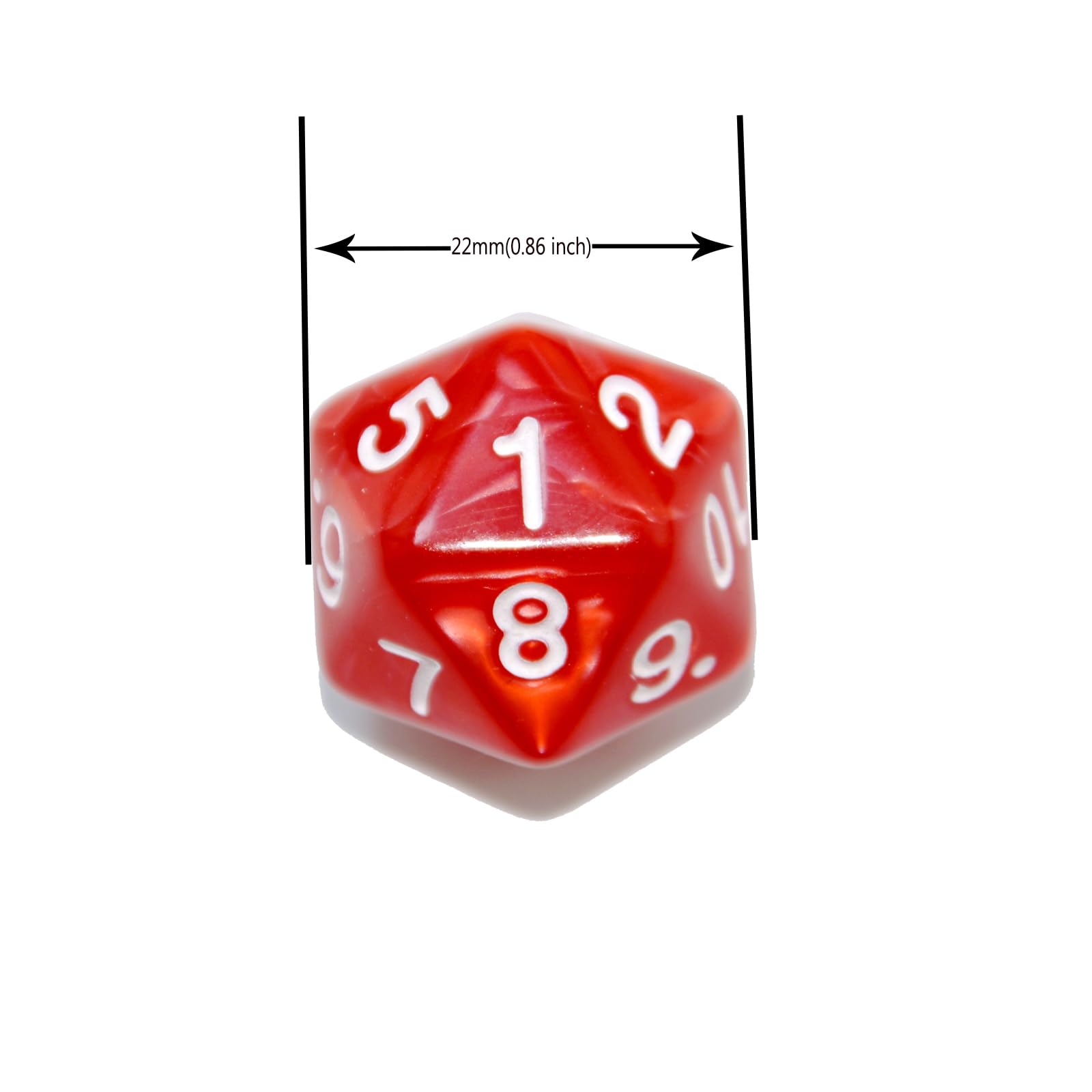 SmartDealsPro 12-Pack 20 Sided Dice D20 Large Pearl Polyhedral Spin Down Dice Die with Pouch for DND RPG MTG Table Game - Image 3