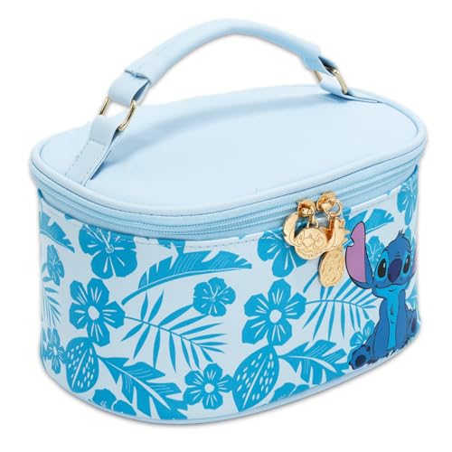 Disney Stitch Cosmetic Bag Set - Bundle with Oval Cosmetic Case for Makeup, Travel Size Toiletries Plus Beach Kids Door Hanger, Stickers | Stitch Travel Bag for Girls, Women2