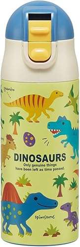 Miniatura 1 de Skater SDPC4P-A Stainless Steel Water Bottle with Straw, One Push Type, 11.8 fl oz (350 ml), Dinosaurus Picture