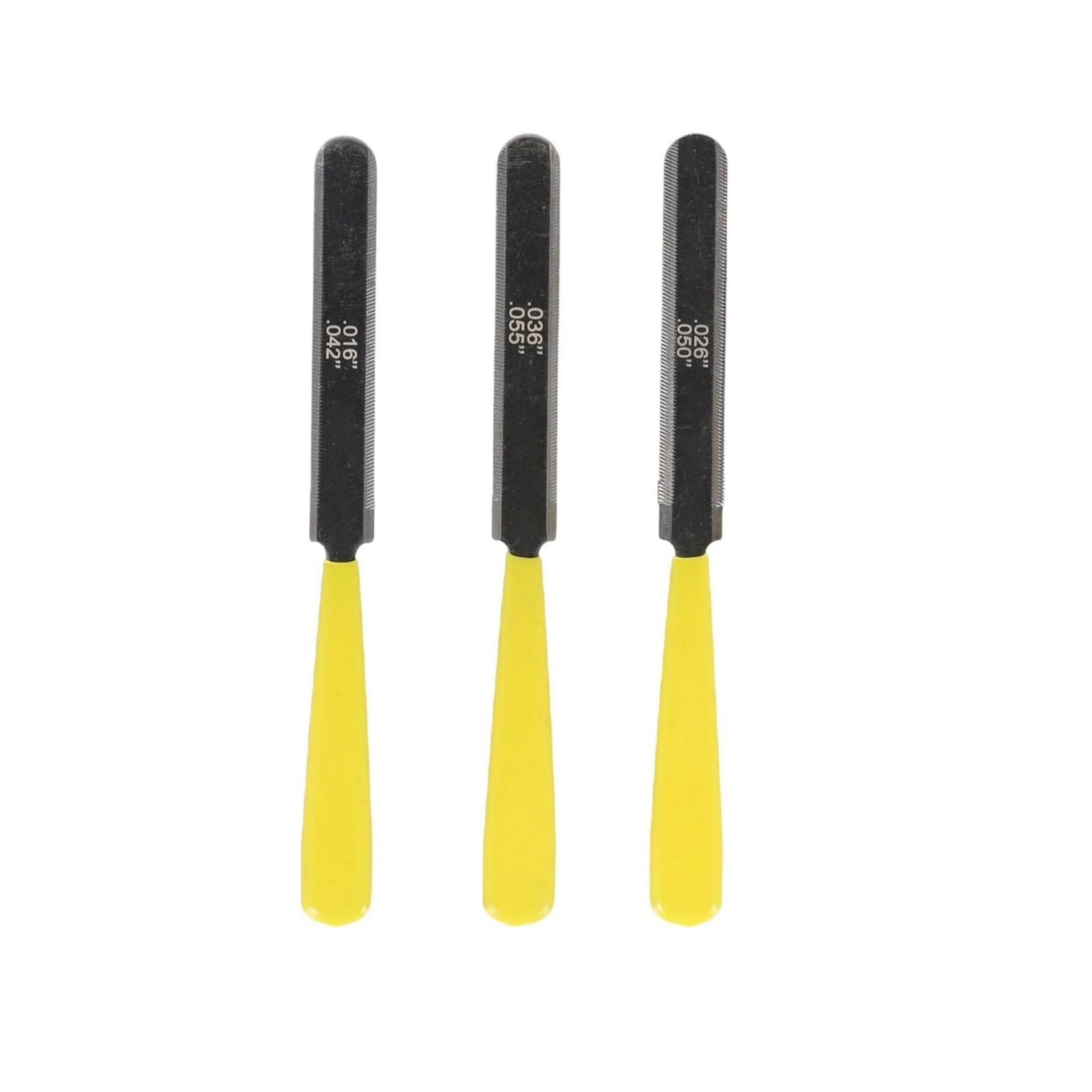 Set di 3 lime per capotasto per chitarra, progettate per uso professionale liutaio