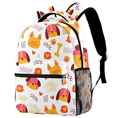 Sac à dos d'écolier motif pattes rouges multicolore pour homme et femme