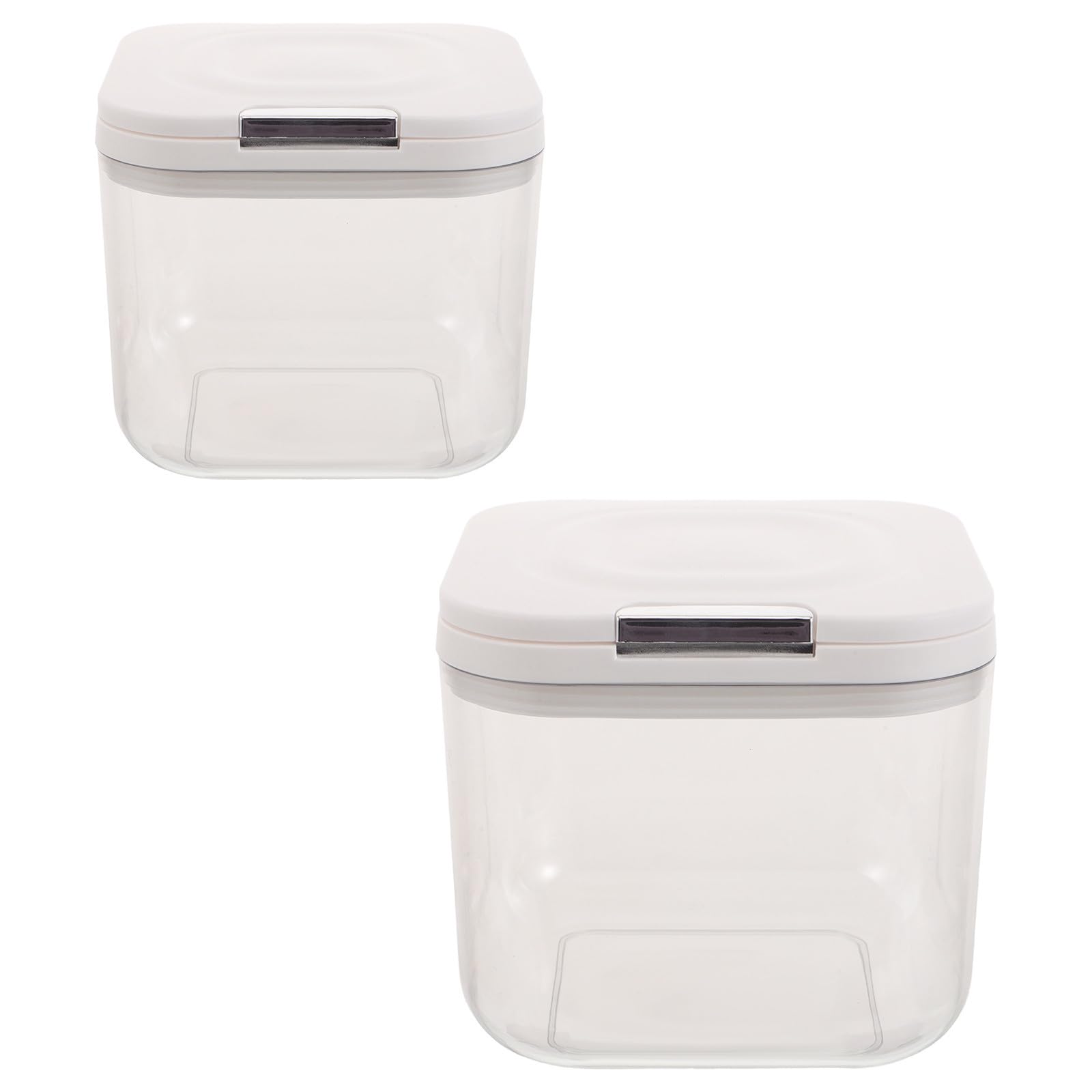 Luxshiny 2 Juegos Contenedor de Detergente Incluye de y Capacidad de Presión con Tapa Hermético para Almacenamiento Cucharas Cápsulas para Uso Doméstico