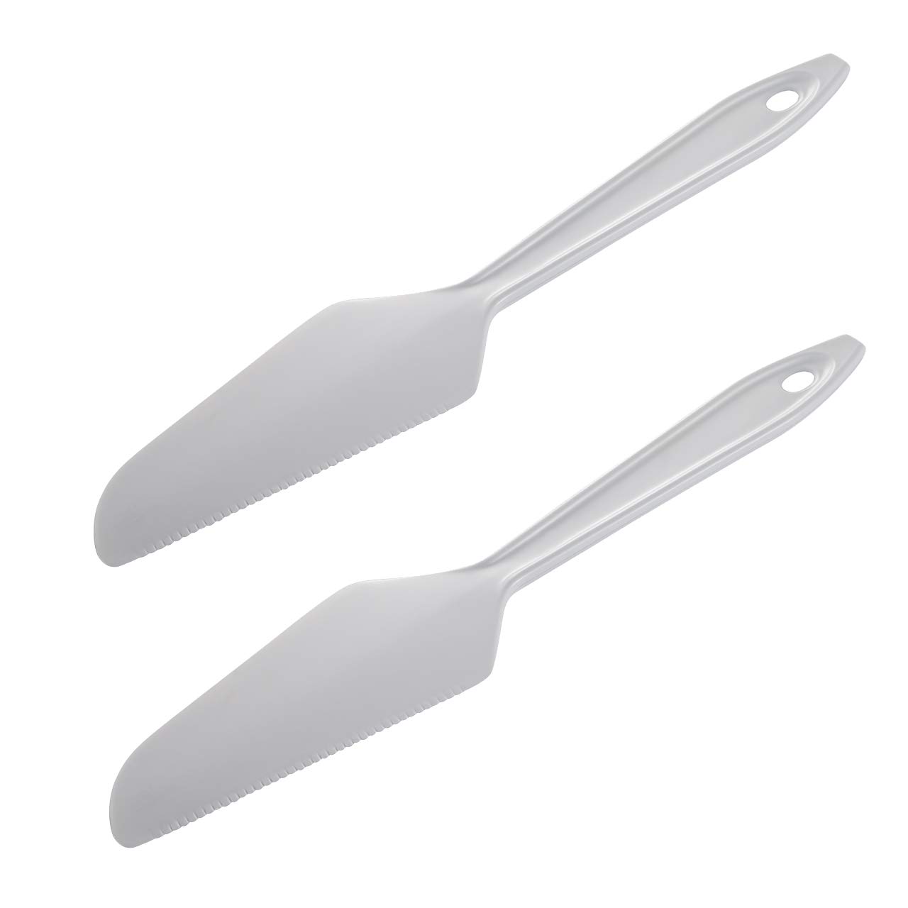 Hutzler Lopol Reinforced Nylon Cake Knives, White, Set of 2