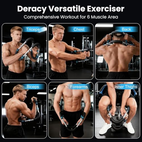 Image of Power Twister Arm Strength Trainer for Men & Women, Adjustable 66-88-110 lb Resistance Spring Bar with Foam Grip, Chest Expander for Biceps, Forearm, Wrist, Shoulder & Upper Body Workout at Home Gym