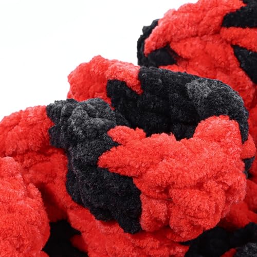 Oversized Handmade Crocheted Hat for Music Festival, Red, Medium, Acrylic, Girls, Women, Female4