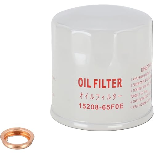 Kefly 15208-65F0E Engine Oil Filters Fits for Nissan Rogue Altima Frontier Pathfinder Kicks Infiniti, with Drain Plug Gasket 11026-JA00A (1 PCS)