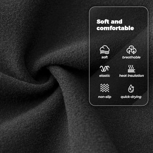 Rockbros Balaclava Mask Cold Weather Motorcycle Helmet Liner Skull Cap Thermal Neck Gaiter Breathable Winter Scarf Mask Cycling Skiing Black thumb #3