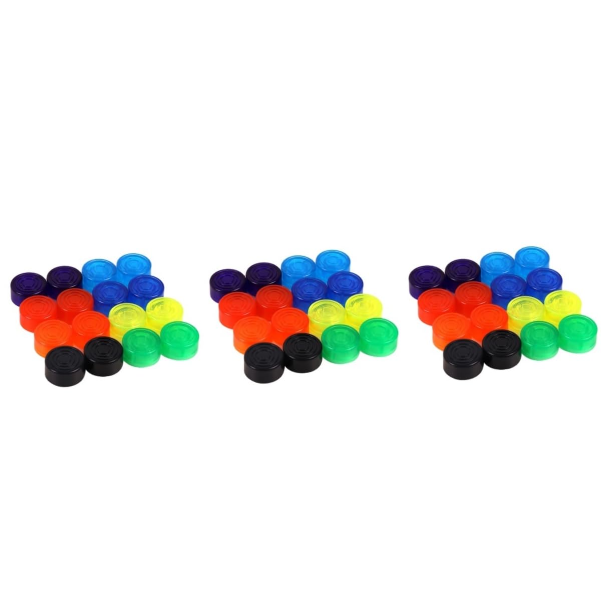ifundom 3sets Guitar Effect Pedal Topper Cap Footswitch Toppers for Buttons Slip-proof Enhanced Touch Surface 10pcs*3 Random Color