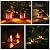 TONULAX Solar Lights Outdoor,Stump On Fire Torch Lights,Flickering Flame Lantern Lights,Solar Powered Landscape Decoration Lighting for Garden Patio Pathway Deck Yard Decor(2 Pack), Resin, Copper