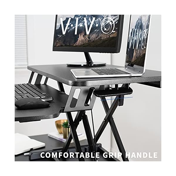 VIVO Standing Height Adjustable Sit to Stand 32" Riser Workstation - Image 8