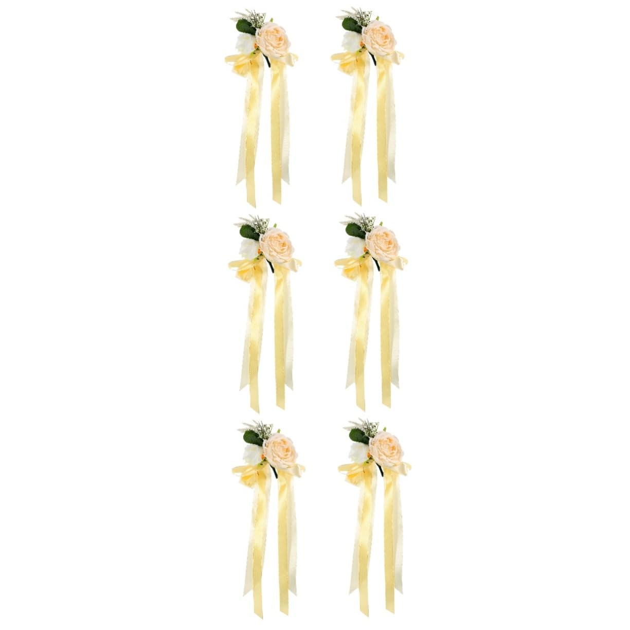 STOBAZA 6stücke Teiliges Hochzeitsauto Dekorationsset Mit Künstlichen Rosen Für Rückspiegel Und Türgriffe Stilvolle Blumenarrangements Für Braut Und Hochzeitsfeier Langlebige Und