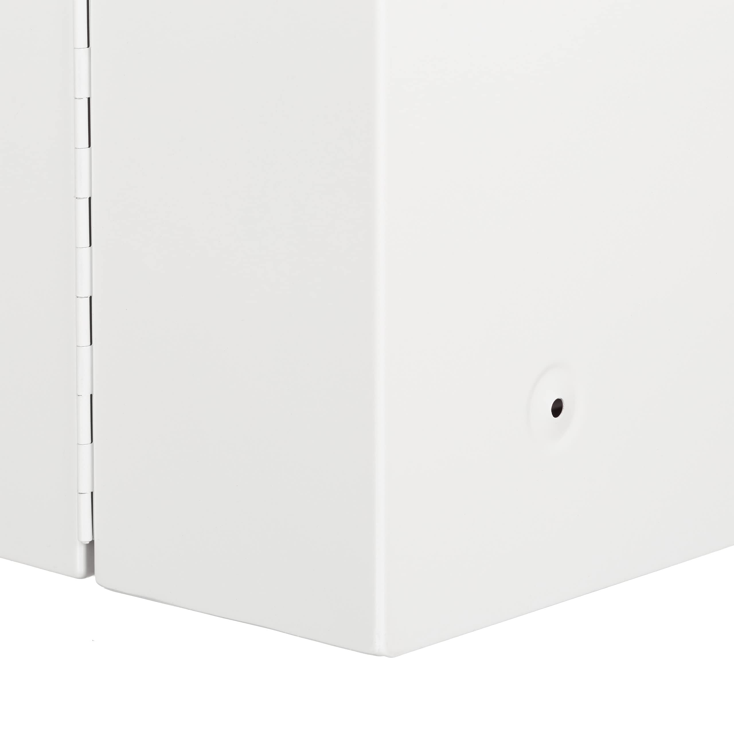 Relaxdays Armadietto Medicinali, 11 Scomparti,per Medicine, in Acciaio, HLP: 53x53x21,5 cm, 2 Ante con Serratura, Bianco