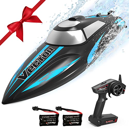 VOLANTEXRC RC Boat Remote Control Boats for Pools and Lakes 2.4 GHZ 20MPH RC Boats for Adults and Kids Fast RC Racing Boats for Kids and Adults with 2 Rechargeable Batteries Toys Gifts for Boys Girls
