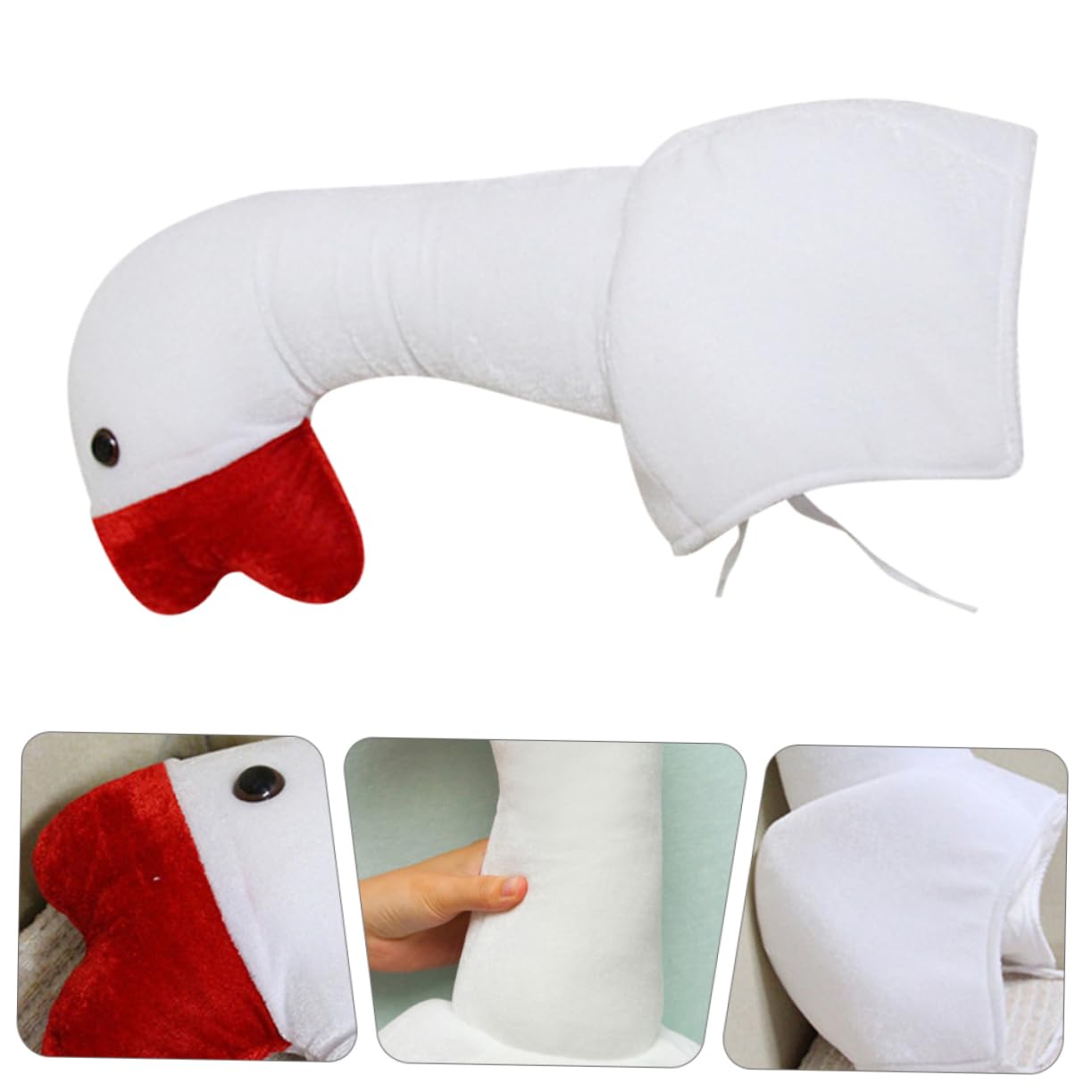Toyvian Sombrero de Ganso de Peluche Blanco para Fiesta y Cosplay