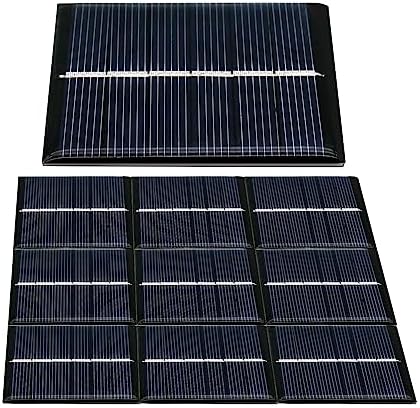 10Pcs Mini Solar Panels for Solar Power, 3V 150mA Mini Solar Panel Kit DIY Electric Toy Photovoltaic Cells Solar Epoxy Cell Charger 2.17″*2.36″ (55mm*60mm)