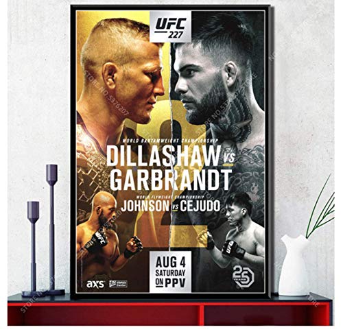 ZJYWYCN Poster Affiche Art Décor UFC Conor Mcgregor MMA Lutte Événement Jeu Affiche Mur Art Toile Peinture Affiches Et Impressions Décoration De La Maison 50 * 70Cm sans Cadre Cover