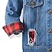 Boys Fashion Denim Plaid Jacket Toddler Kids Patchwork Jean Jacket Color Block Crop Button Down (Blue, 18-24 Months)