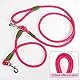 Hundeleine zum Laufen, Spazierengehen, Training, Crossbody-Doppel-Leine, 1,2 cm dickes Nylon, reflektierend, strapazierfähig, für kleine, mittelgroße und große Hunde, Rosa
