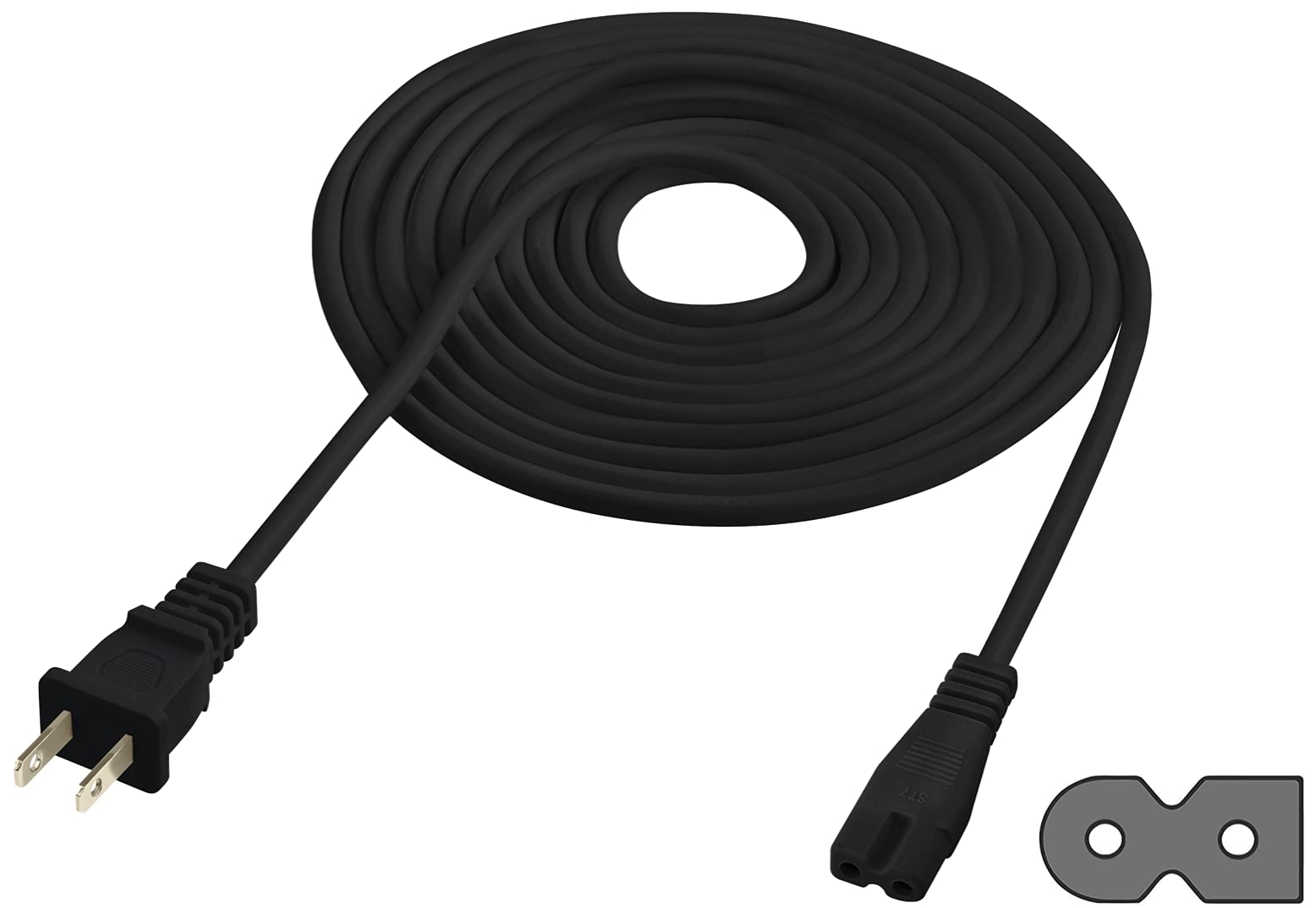 Extra Long 17-Foot Polarized Power Cord Compatible with Select Vizio, Insignia, JVC TV LED Smart Screens and Vizio Sound Systems and Many Other