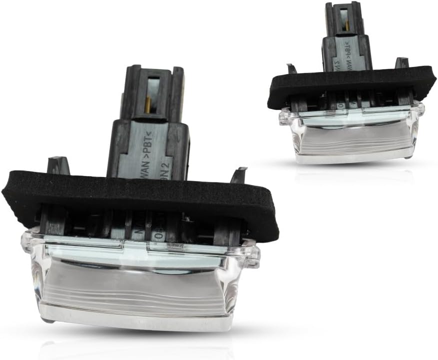 KarParts360 For Toyota Camry 2012 13 14 15 16 2017 License Light Assembly Driver And Passenger Side | Pair | CAPA | Clear Lens | ABS Plastic | With Bulbs | Replacement For TO2870105 | 81270-06031