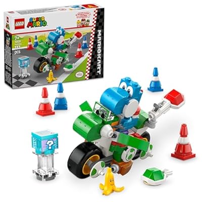 LEGO Super Mario: Mario Kart – Yoshi Bike Set  Building Toy for 7 Plus Year Old Boys & Girls  with Character Figure for Independent Play  Birthday Gift Idea for Gamers 72031